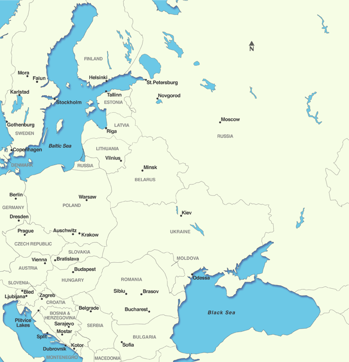 Eastern Europe map